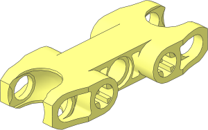 Constraction Connector  5 x  2 with Double Angled Ball Sockets and Closed Axle Holes