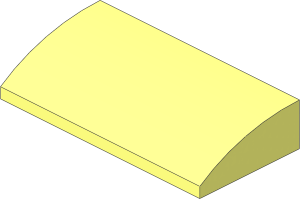 Slope Brick Curved  2 x  4 without Underside Studs