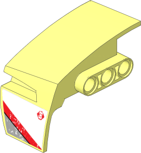 Technic Beam  3 with Panel Fairing Right with EV3 Sticker #12