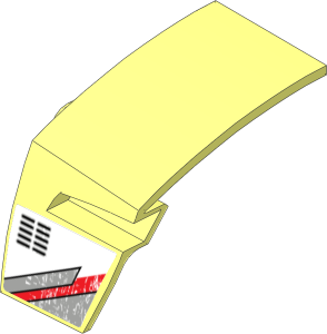 Technic Beam  3 with Panel Fairing Left with EV3 Sticker #13