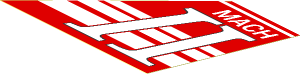 Sticker  4.6 x  2.9 Tail Left with White "Mach II" and Stripes