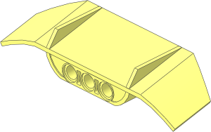 Technic Car Spoiler  3 x  8 with 3 Pegholes