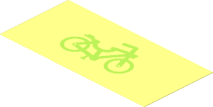 Sticker  1.8 x  3.8 with Lime Bicycle Icon