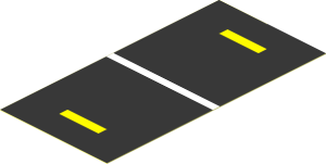 Sticker  3.9 x  1.9 with partial Runway Centre Markings
