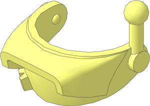 ~Minifig Helmet Visor Shielded with Antenna (Obsolete)
