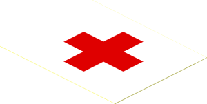 Sticker  2.4 x  3 with Red Cross Logo