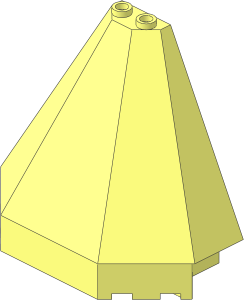 Roof Piece  4 x  8 x  6 Half Pyramid