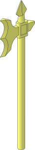 Minifig Polearm Halberd