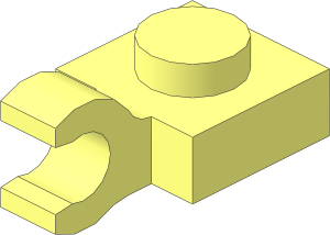 Plate  1 x  1 with Clip Horizontal (Thick C-Clip)