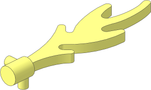 Minifig Flame with Pegs