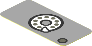 Sticker  0.9 x  1.9 with Telephone Dial and Button