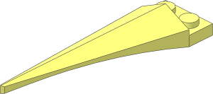 Plate  1 x  2 with Tooth and Flexible Tip