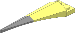 Plate  1 x  2 with Tooth and Flexible LightBluishGrey Tip