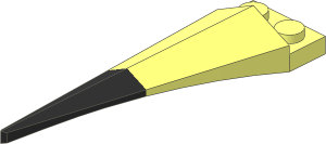 Plate  1 x  2 with Tooth and Flexible Black Tip