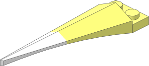 Plate  1 x  2 with Tooth and Flexible White Tip