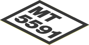 Sticker  1.5 x  1.8 with "MT 5591"