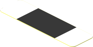 Sticker  0.5 x  1.8 with Black Stripe on White Background