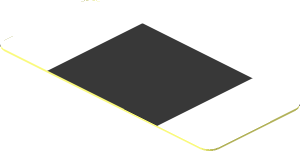 Sticker  0.8 x  1.8 with Black Stripe on White Background