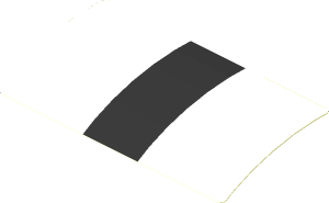 Sticker  1.9 x  3.8 with Black Stripe on White Background (Formed)