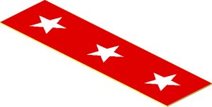 Sticker  0.5 x  1.9 with  3 White Stars