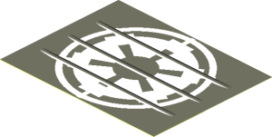 Sticker  2.8 x  3.6 with SW Imperial Logo behind Ribs