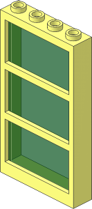 Window  1 x  4 x  6 with Fixed Transparent Green Glass