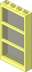 Window  1 x  4 x  6 with Fixed Trans Brown Glass