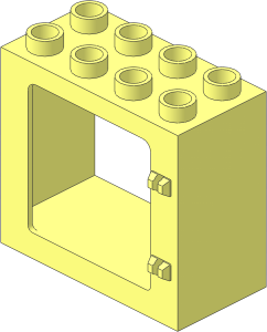 Duplo Door Frame  2 x  4 x  3 with Completely Open Back