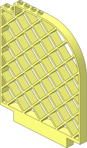 Panel 12 x  1 x 12 Lattice with Curved Top
