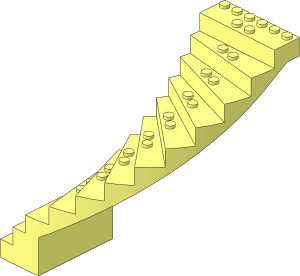 Staircase 13 x 13 x 12 Curved Open