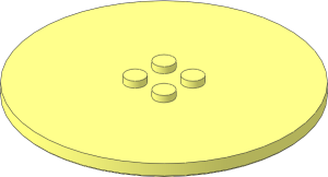 Plate  8 x  8 Round with  2 x  2 Centre Studs