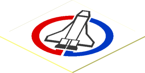 Sticker  1 x  1 with Launch Command Logo Facing Left