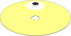 Sheet Plastic 10 x 10 Disc with Eye Pattern