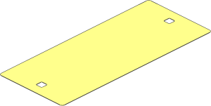 Sheet Plastic 11 x 25 Rectangle
