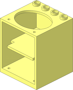 Container  4 x  4 x  4 with Elliptical Cutout for Sink