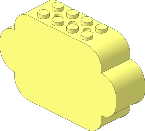 Brick  2 x  8 x  4 with Curved Ends