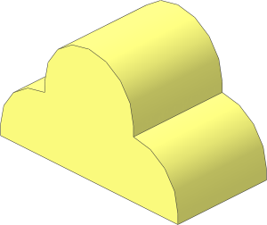 Brick  2 x  4 x  2 with Triple Curved Top