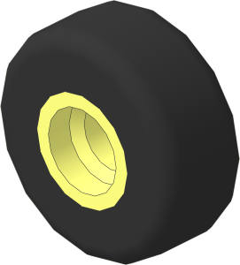 ~Wheel  4 x 10 with Integral Rubber Black Tyre