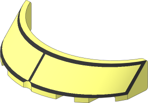 Windscreen  3 x  6 x  1 Curved with Black Frame Pattern