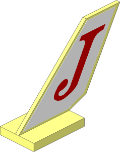 Tail Shuttle  2 x  6 x  4 with "J" Stickers