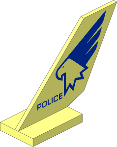 Tail Shuttle  2 x  6 x  4 with Eagle and "POLICE" Pattern