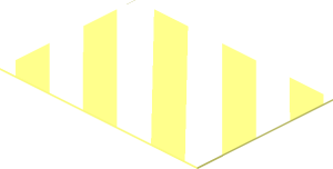 Sticker  1.1 x  1.6 with White Diagonal Stripes Left Up