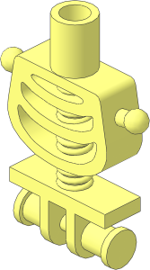 Minifig Torso Skeleton with Thin Shoulder Pins