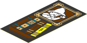 Sticker  2.9 x  1.4 with Bookshelf and Headmaster