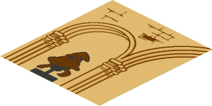 Sticker  6.7 x  5.9 with Sorting Hat and Arches