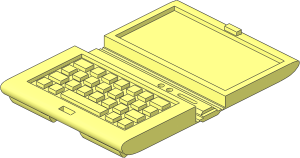 Minifig Computer Laptop (Open Flat)