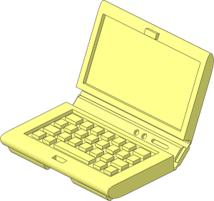 Minifig Computer Laptop (Open)