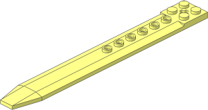 Wedge Plate  2 x 16 x  0.333 Triple with Axlehole