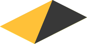 Sticker  2.9 x  1.9 with Black and Chrome Gold Triangles