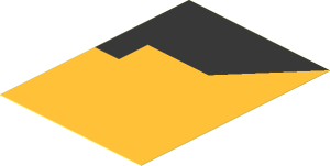 Sticker  3.9 x  2.9 with Black and Chrome Gold Areas with Straight and Diagonal Division
